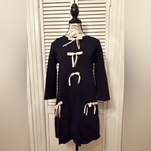 Zara Black Dress with Pale Pink Bows